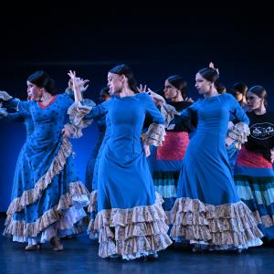 Fotografía de Por bandera (ensayo) - Conservatorio de Danza