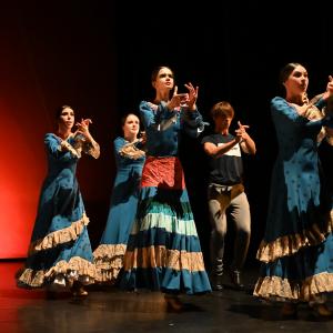 Fotografía de Por bandera (ensayo) - Conservatorio de Danza