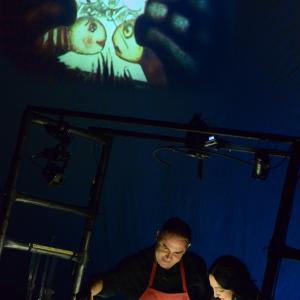 Fotografía de Arturo y Clementina. Estreno, en el FEX - Titiritrán Teatro