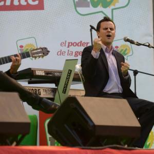 Fotografía de Juan Pinilla en cierre campaña IU - Juan Pinilla