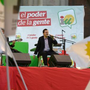 Fotografía de Juan Pinilla en cierre campaña IU - Juan Pinilla