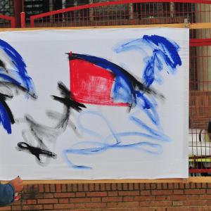 Fotografía de Performance pictórica en el Teatro del Zaidín - 
