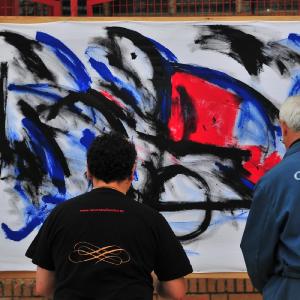 Fotografía de Performance pictórica en el Teatro del Zaidín - 