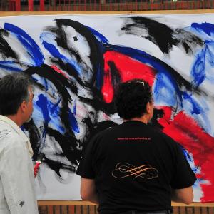Fotografía de Performance pictórica en el Teatro del Zaidín - 